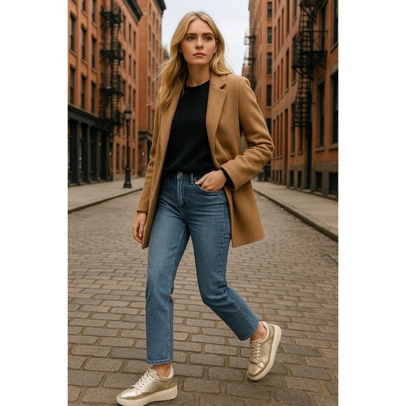 Cole Haan Women GrandPro Rally Laser Cut Sneakers Gold Metallic Leather 7.5 New - Picture 3 of 16